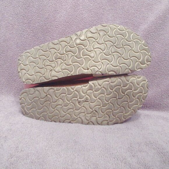 Birkenstock Papillio Madrid Sandals Size 9 Floral Leather Slip On Slide Comfort - Picture 12 of 14